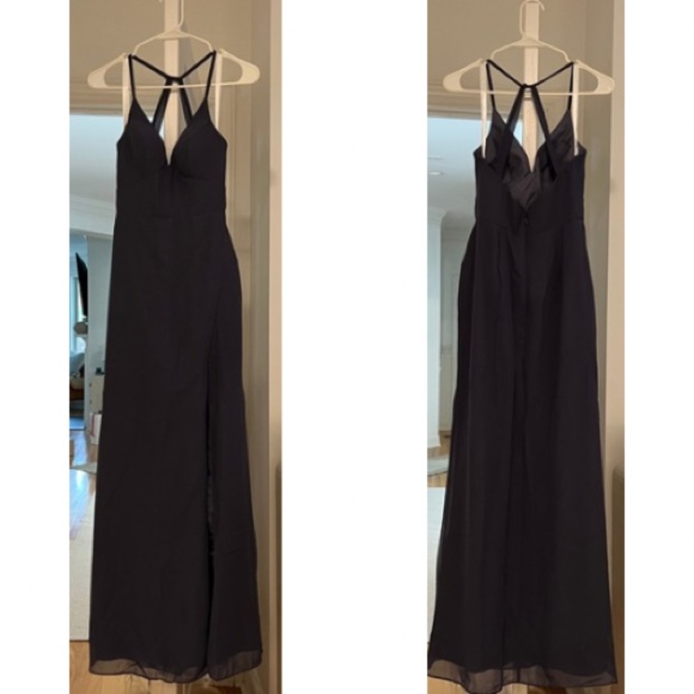 Azazie Becca Bridesmaid Dress - Stormy, Size 0